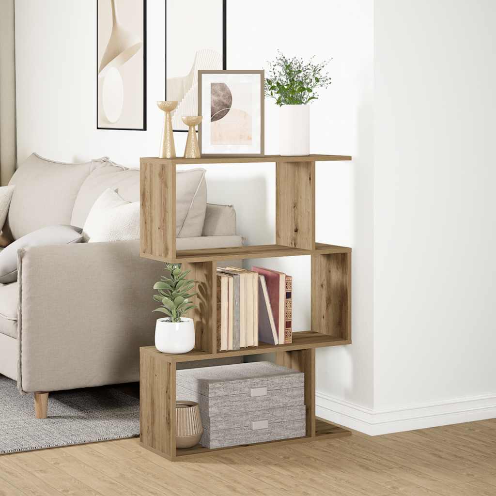 Kamerscherm / boekenkast 3-laags 70x24x97 cm hout artisanaal is nu te koop bij PeponiXL, paradijselijk wonen!