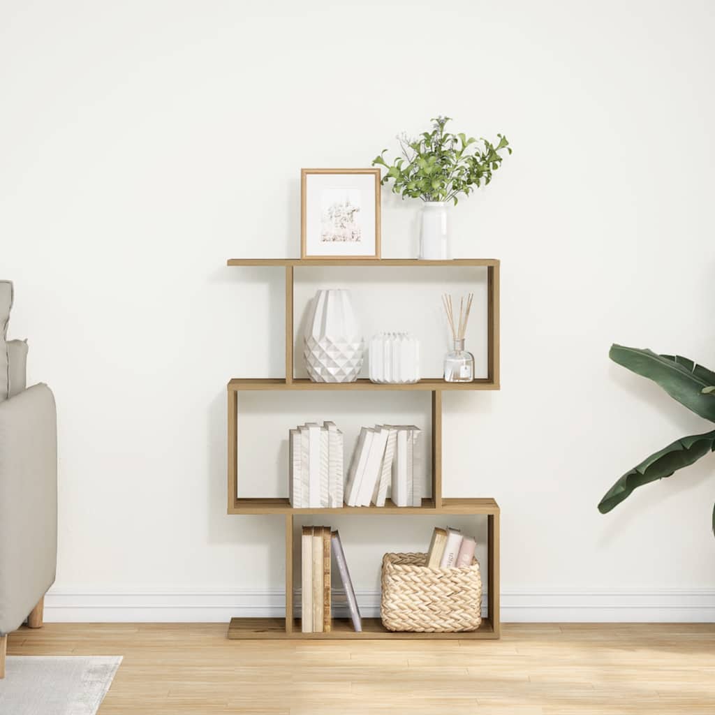 Kamerscherm / boekenkast 3-laags 70x24x97 cm hout artisanaal is nu te koop bij PeponiXL, paradijselijk wonen!