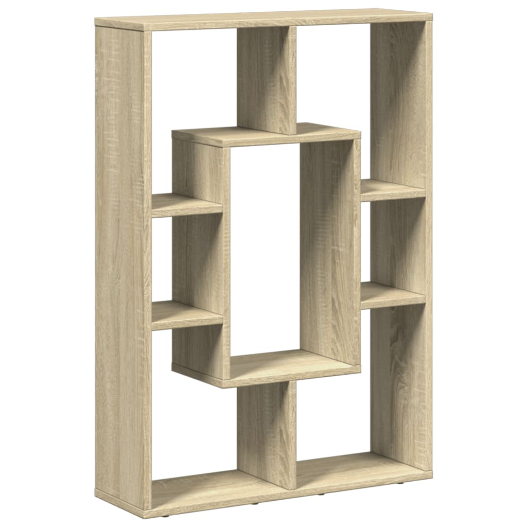 Boekenkast 63x20x90 cm bewerkt hout sonoma eikenkleurig is nu te koop bij PeponiXL, paradijselijk wonen!