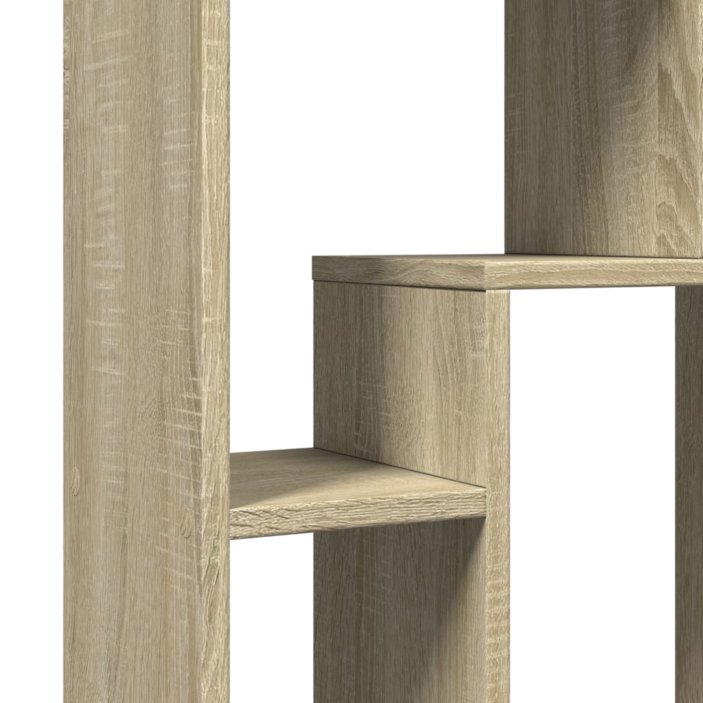 Boekenkast 63x20x90 cm bewerkt hout sonoma eikenkleurig is nu te koop bij PeponiXL, paradijselijk wonen!