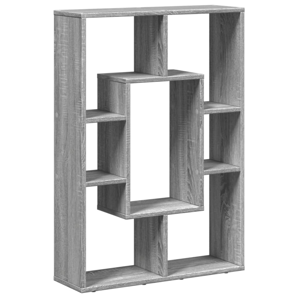 Boekenkast 63x20x90 cm bewerkt hout grijs sonoma eikenkleurig is nu te koop bij PeponiXL, paradijselijk wonen!