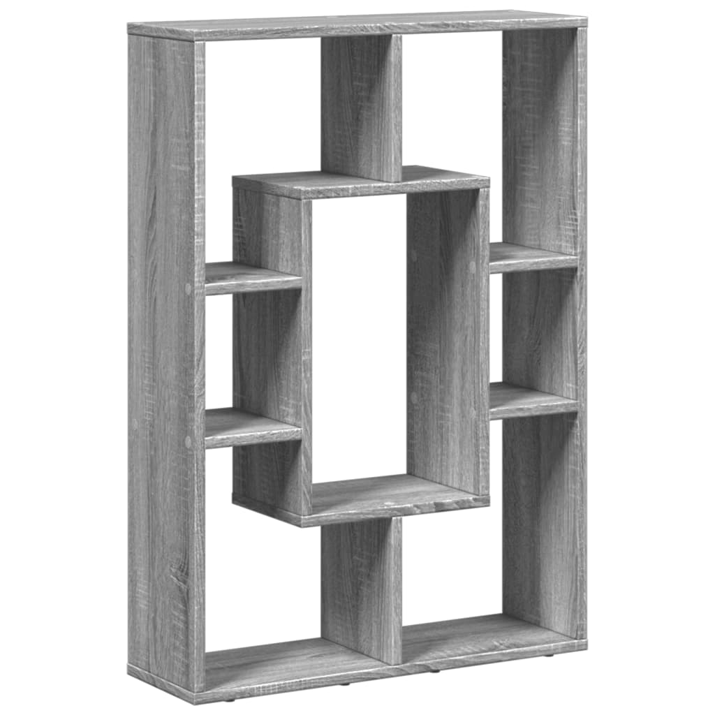 Boekenkast 63x20x90 cm bewerkt hout grijs sonoma eikenkleurig is nu te koop bij PeponiXL, paradijselijk wonen!