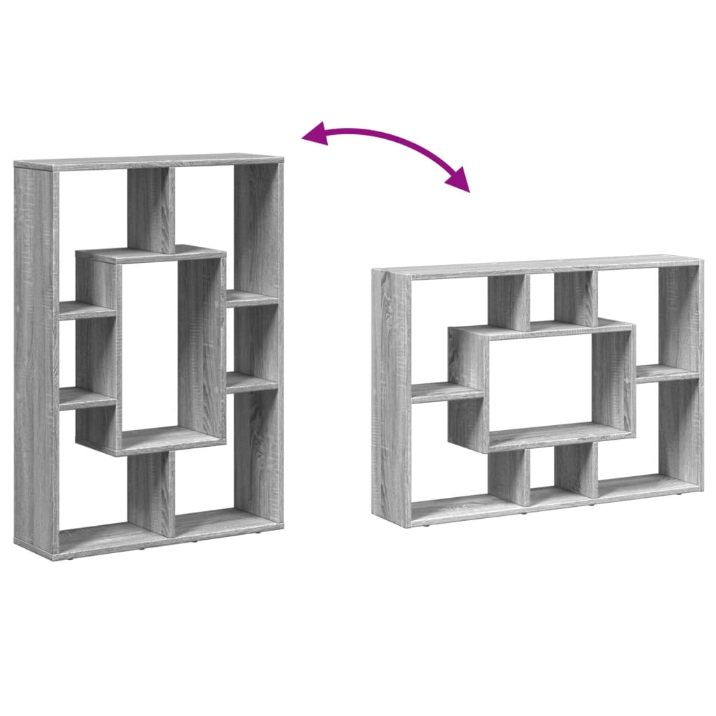 Boekenkast 63x20x90 cm bewerkt hout grijs sonoma eikenkleurig is nu te koop bij PeponiXL, paradijselijk wonen!