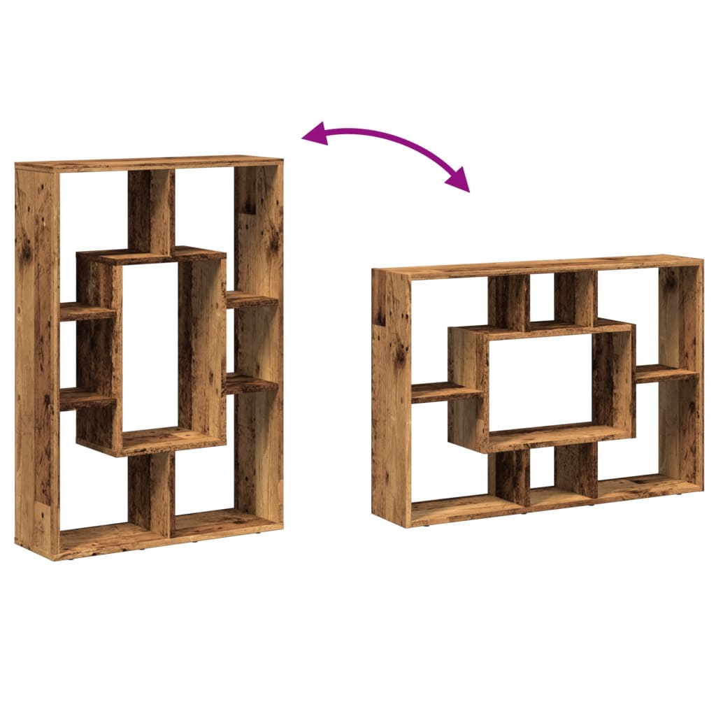 Boekenkast 63x20x90 cm bewerkt hout oud houtkleurig is nu te koop bij PeponiXL, paradijselijk wonen!