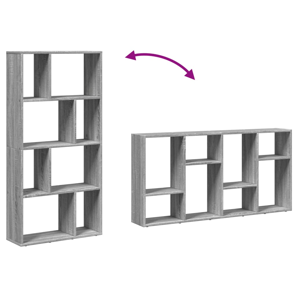 Boekenkast 60x20x120 cm bewerkt hout grijs sonoma eikenkleurig is nu te koop bij PeponiXL, paradijselijk wonen!