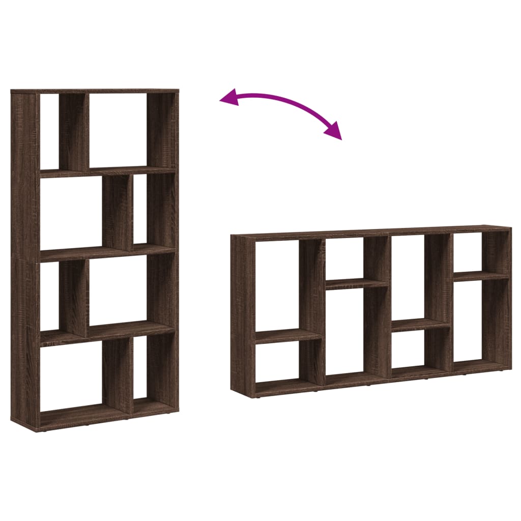 Boekenkast 60x20x120 cm bewerkt hout bruin eikenkleurig is nu te koop bij PeponiXL, paradijselijk wonen!