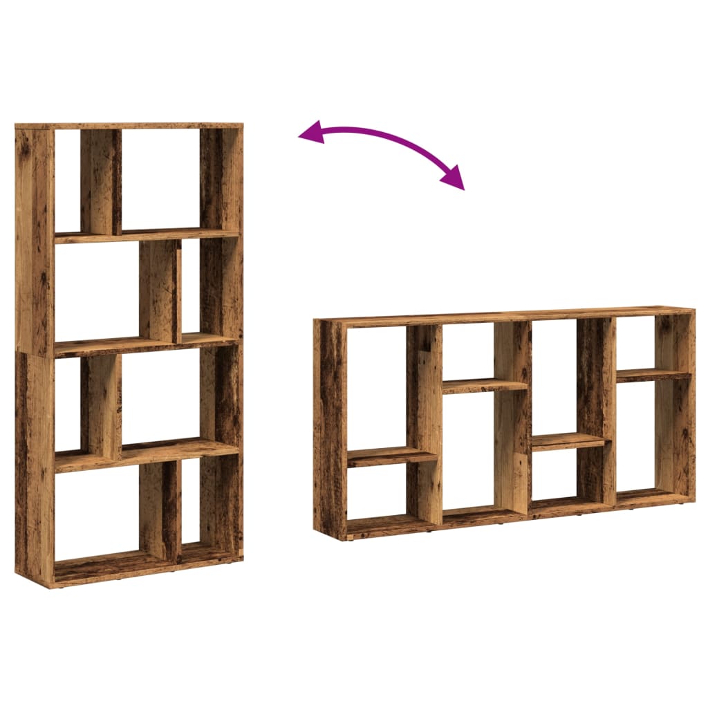 Boekenkast 60x20x120 cm bewerkt hout oud houtkleurig is nu te koop bij PeponiXL, paradijselijk wonen!