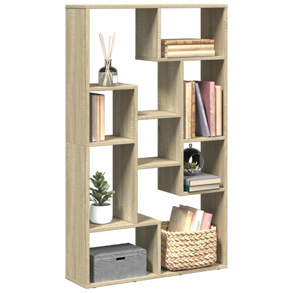 Boekenkast 72x20x120 cm bewerkt hout sonoma eikenkleurig is nu te koop bij PeponiXL, paradijselijk wonen!