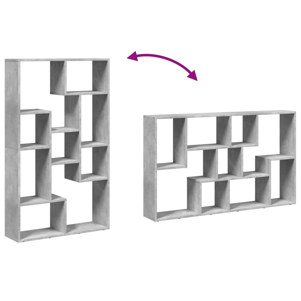 Boekenkast 72x20x120 cm bewerkt hout betongrijs is nu te koop bij PeponiXL, paradijselijk wonen!