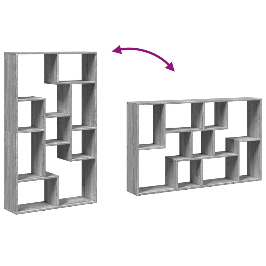 Boekenkast 72x20x120 cm bewerkt hout grijs sonoma eikenkleurig is nu te koop bij PeponiXL, paradijselijk wonen!