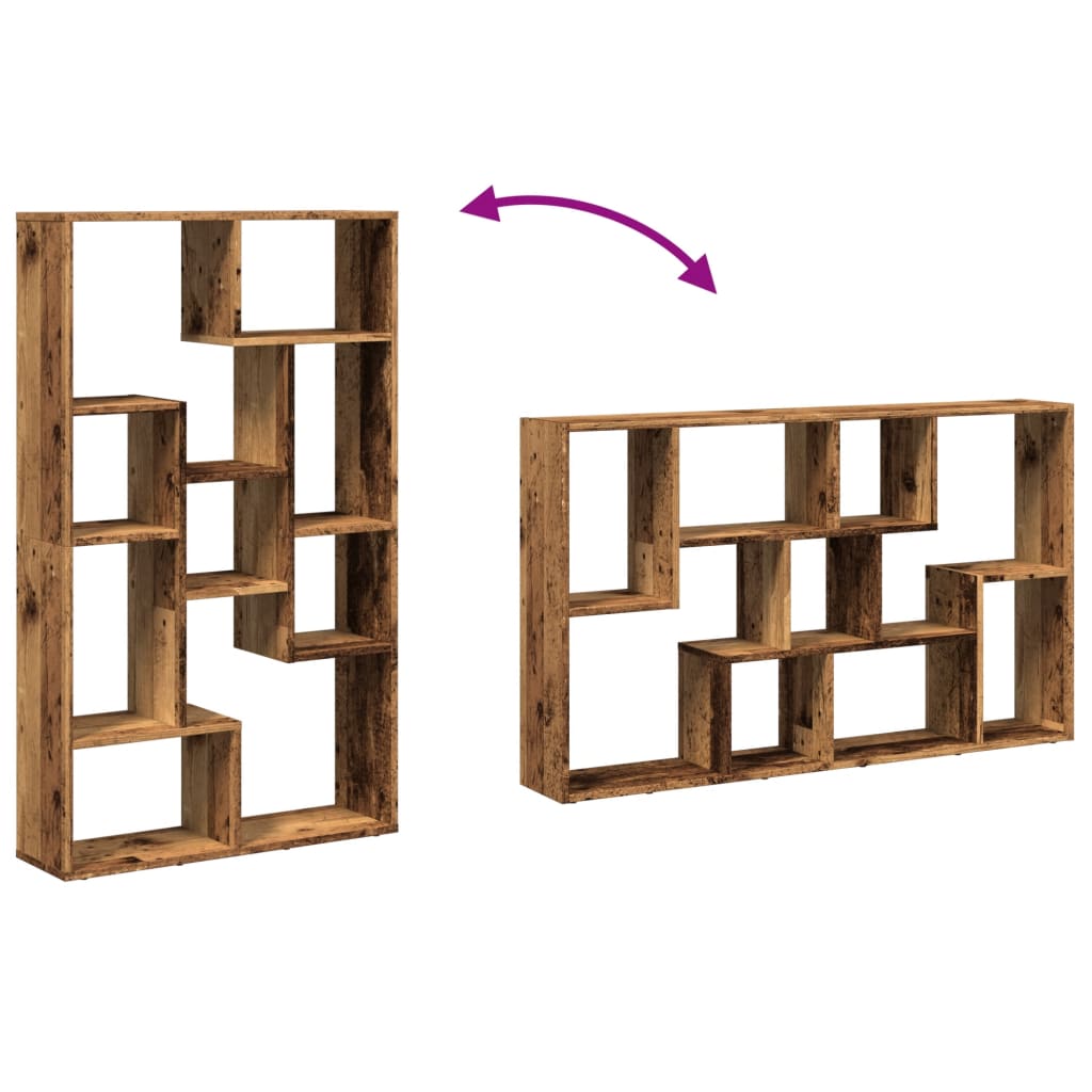 Boekenkast 72x20x120 cm bewerkt hout oud houtkleurig is nu te koop bij PeponiXL, paradijselijk wonen!