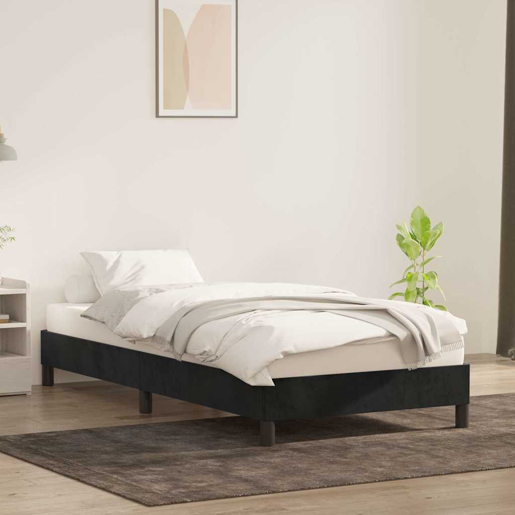 Bedframe zonder matras 90x210 cm fluweel zwart