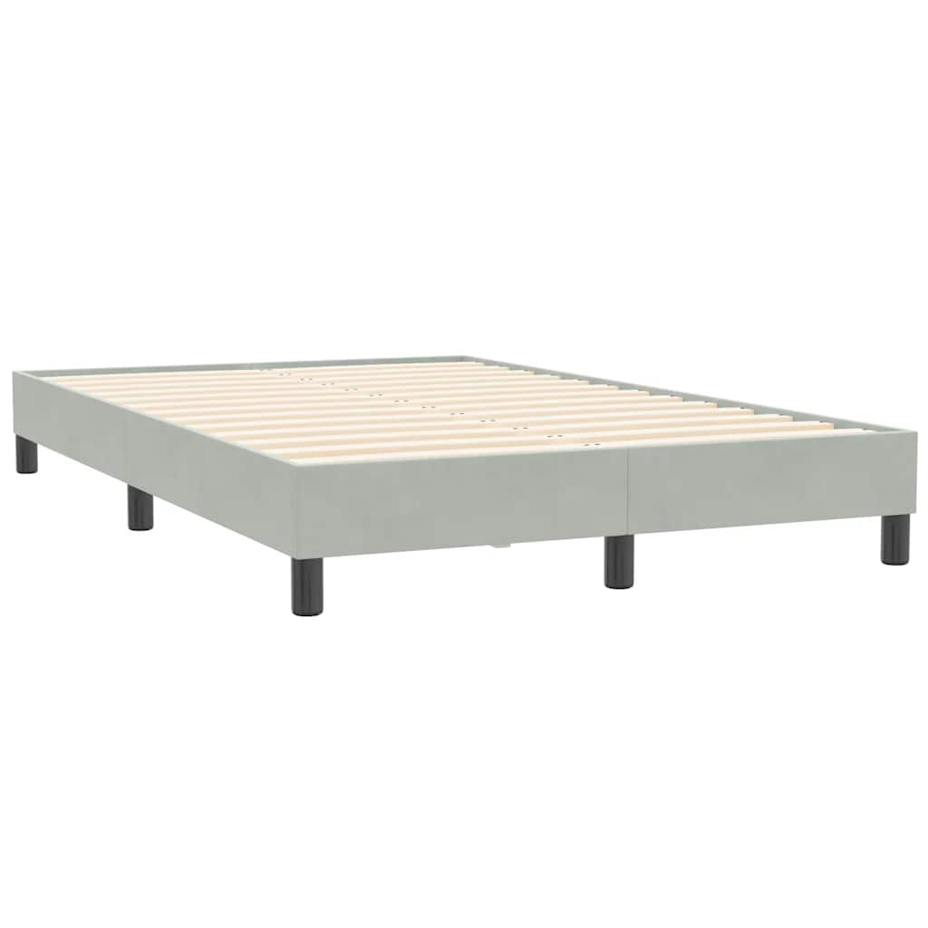 Bedframe zonder matras 120x210 cm fluweel lichtgrijs is nu te koop bij PeponiXL, paradijselijk wonen!