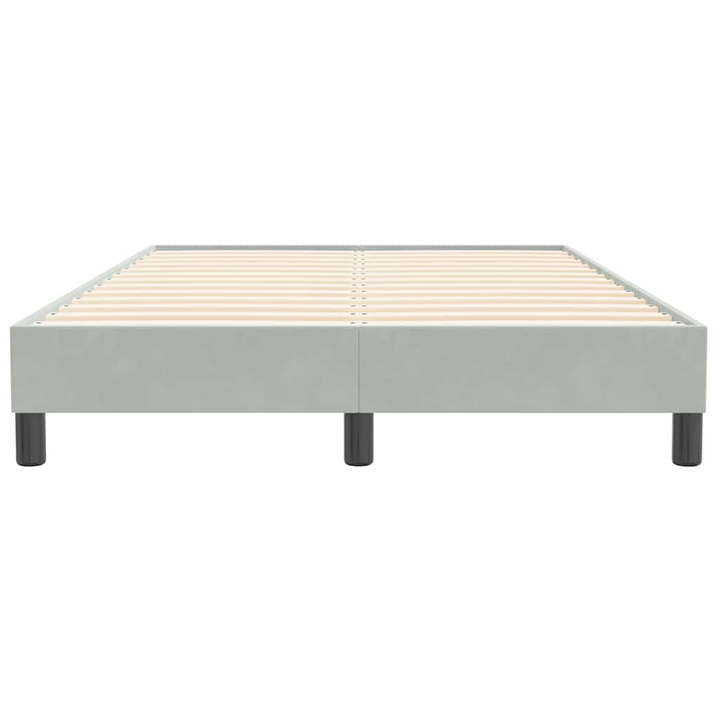 Bedframe zonder matras 120x210 cm fluweel lichtgrijs is nu te koop bij PeponiXL, paradijselijk wonen!