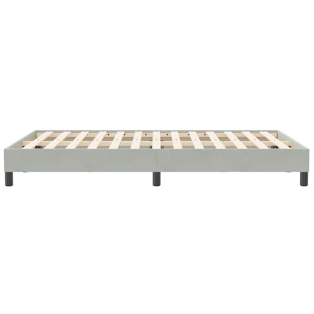 Bedframe zonder matras 120x210 cm fluweel lichtgrijs is nu te koop bij PeponiXL, paradijselijk wonen!