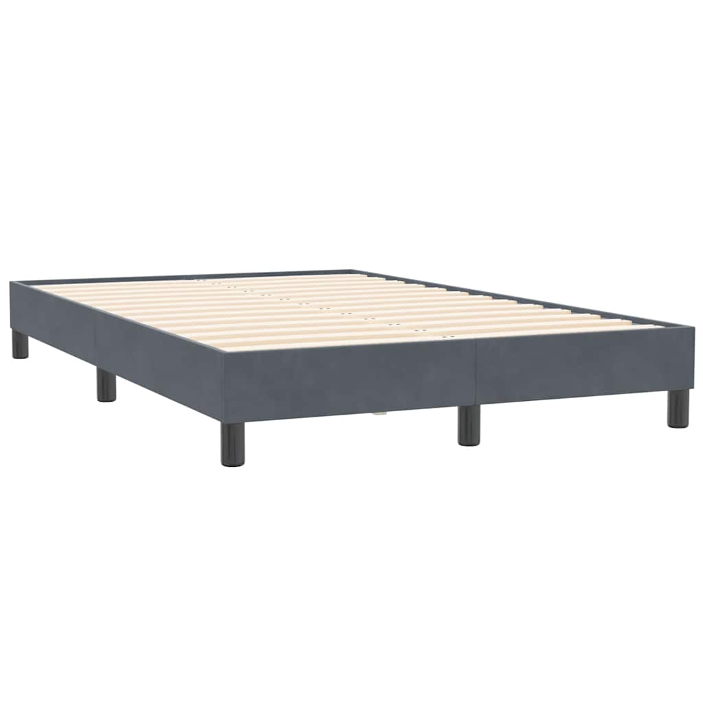 Bedframe zonder matras 120x210 cm fluweel donkergrijs is nu te koop bij PeponiXL, paradijselijk wonen!