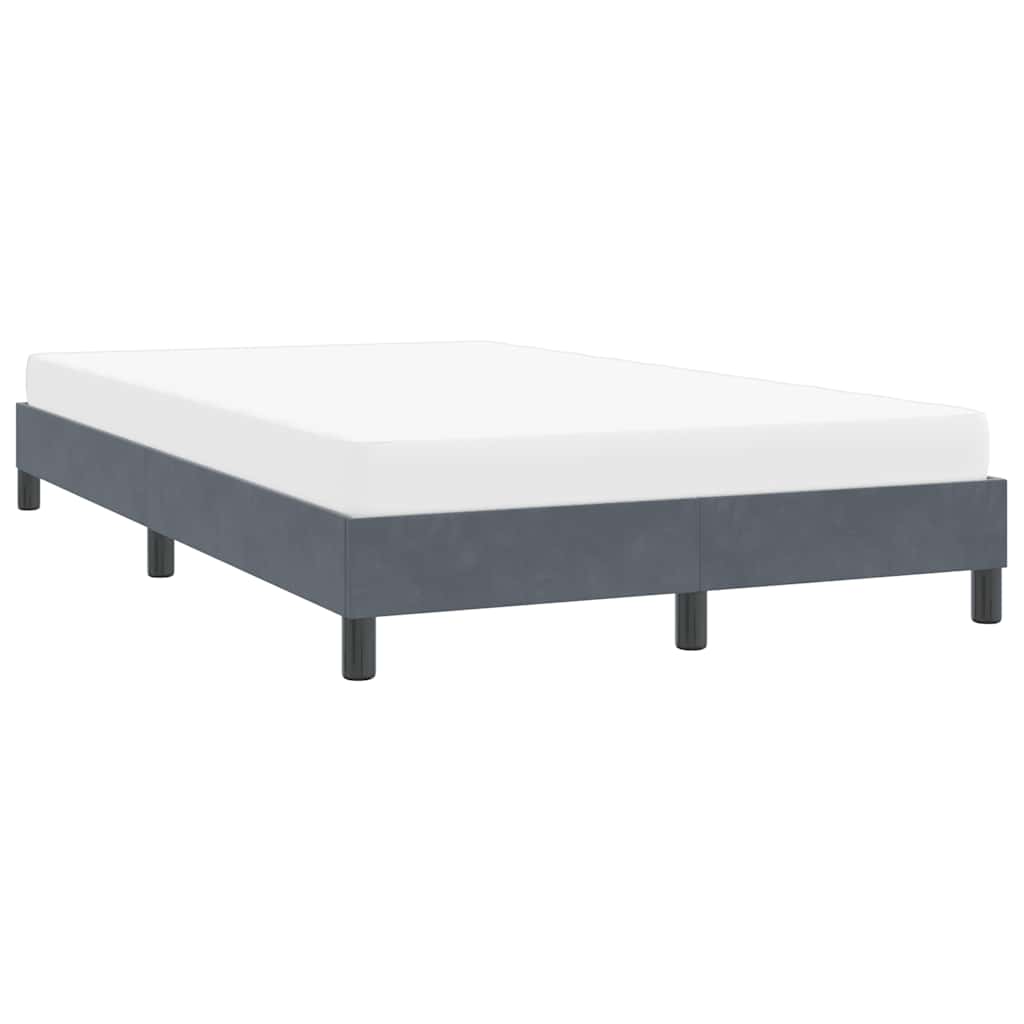 Bedframe zonder matras 120x210 cm fluweel donkergrijs is nu te koop bij PeponiXL, paradijselijk wonen!