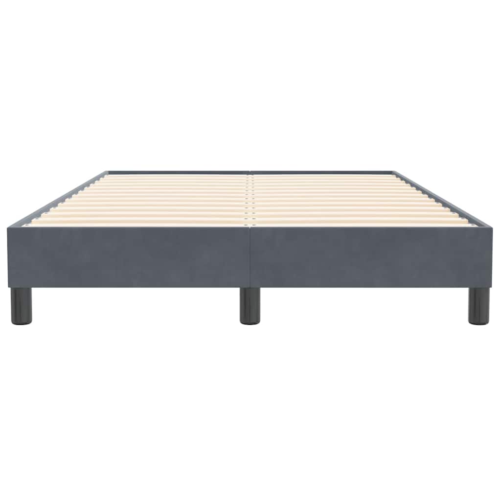 Bedframe zonder matras 120x210 cm fluweel donkergrijs is nu te koop bij PeponiXL, paradijselijk wonen!