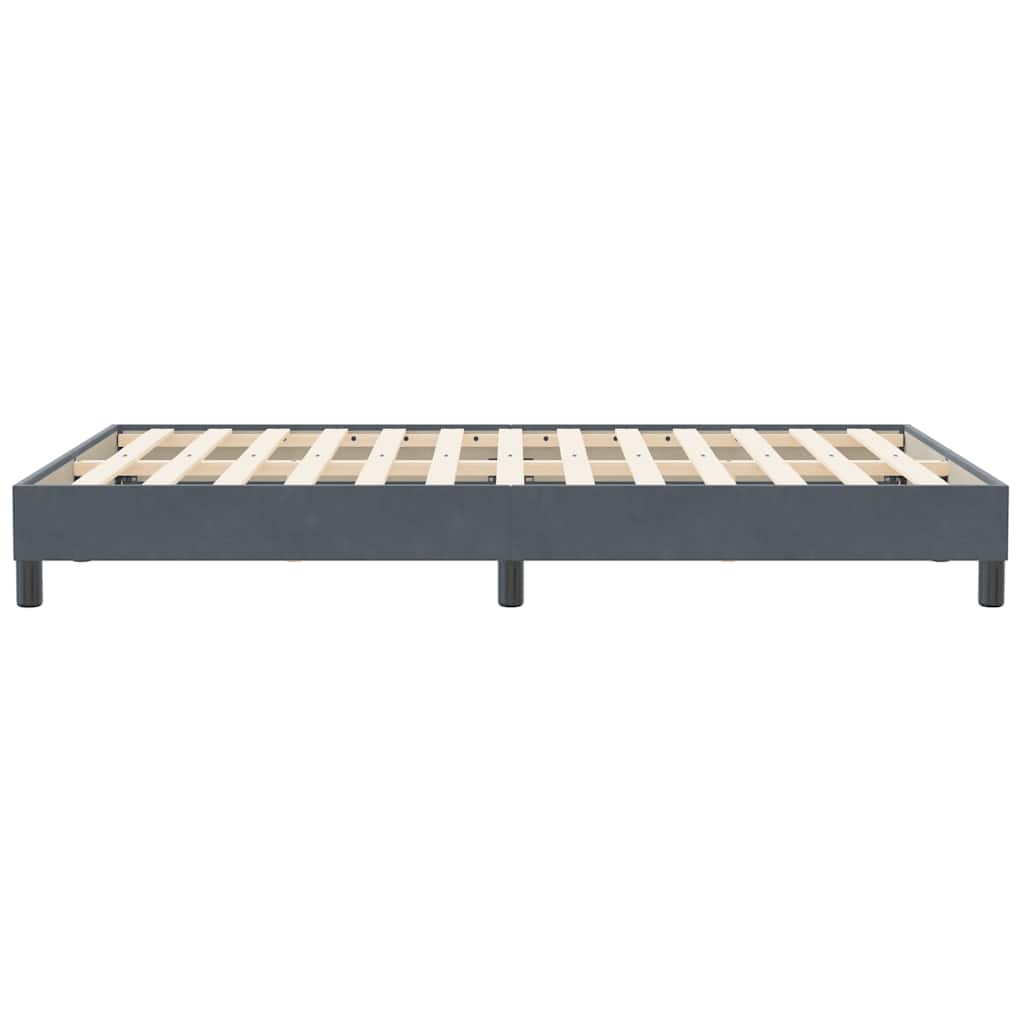 Bedframe zonder matras 120x210 cm fluweel donkergrijs is nu te koop bij PeponiXL, paradijselijk wonen!