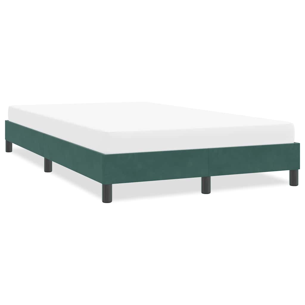 Bedframe zonder matras 120x210 cm fluweel donkergroen is nu te koop bij PeponiXL, paradijselijk wonen!