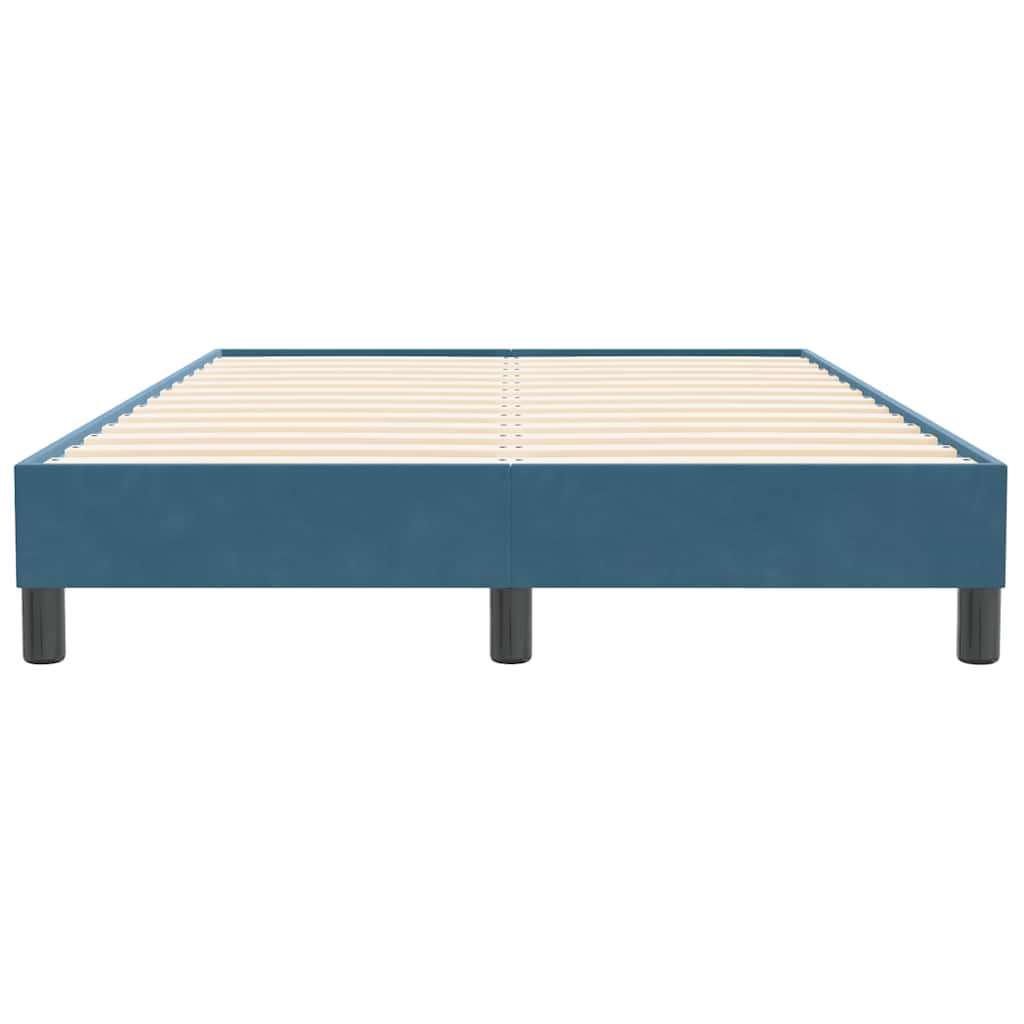 Bedframe zonder matras 120x210 cm fluweel donkerblauw is nu te koop bij PeponiXL, paradijselijk wonen!
