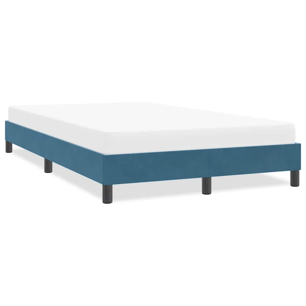 Bedframe zonder matras 120x210 cm fluweel donkerblauw is nu te koop bij PeponiXL, paradijselijk wonen!