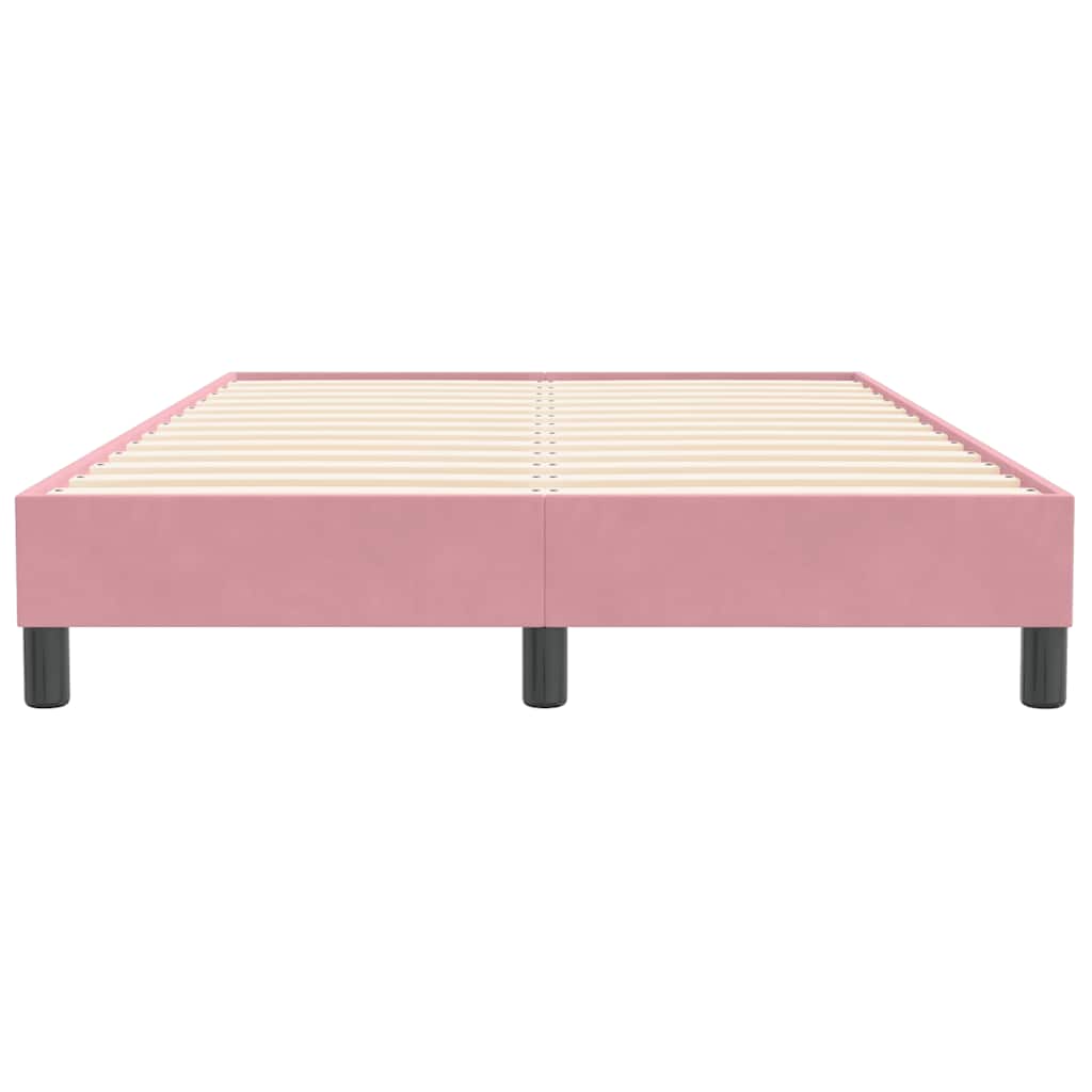 Bedframe zonder matras 120x210 cm fluweel roze is nu te koop bij PeponiXL, paradijselijk wonen!
