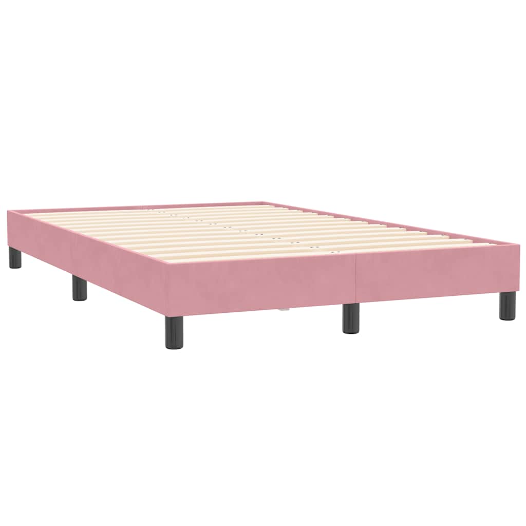 Bedframe zonder matras 120x210 cm fluweel roze is nu te koop bij PeponiXL, paradijselijk wonen!