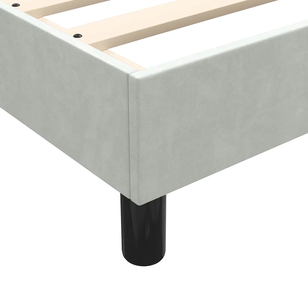 Bedframe zonder matras 140x210 cm fluweel lichtgrijs is nu te koop bij PeponiXL, paradijselijk wonen!
