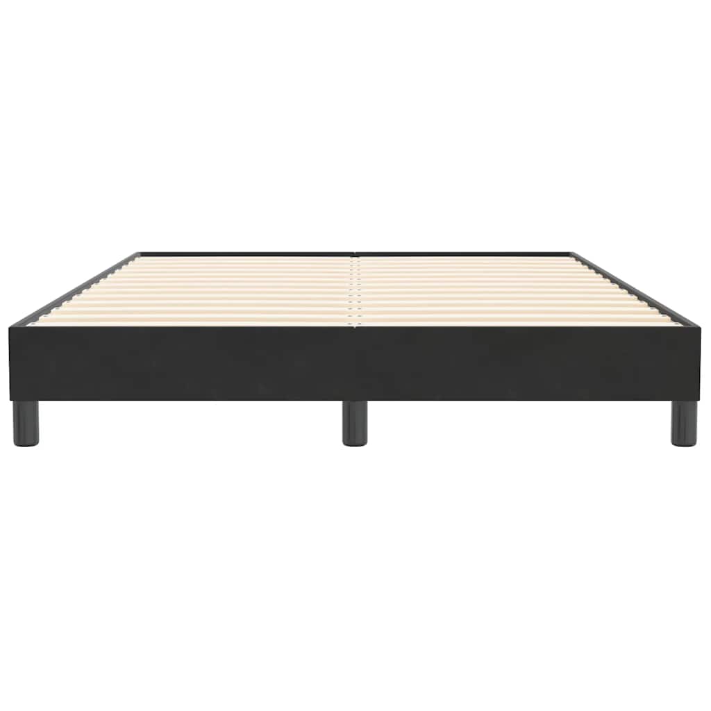 Bedframe zonder matras 140x210 cm fluweel zwart is nu te koop bij PeponiXL, paradijselijk wonen!