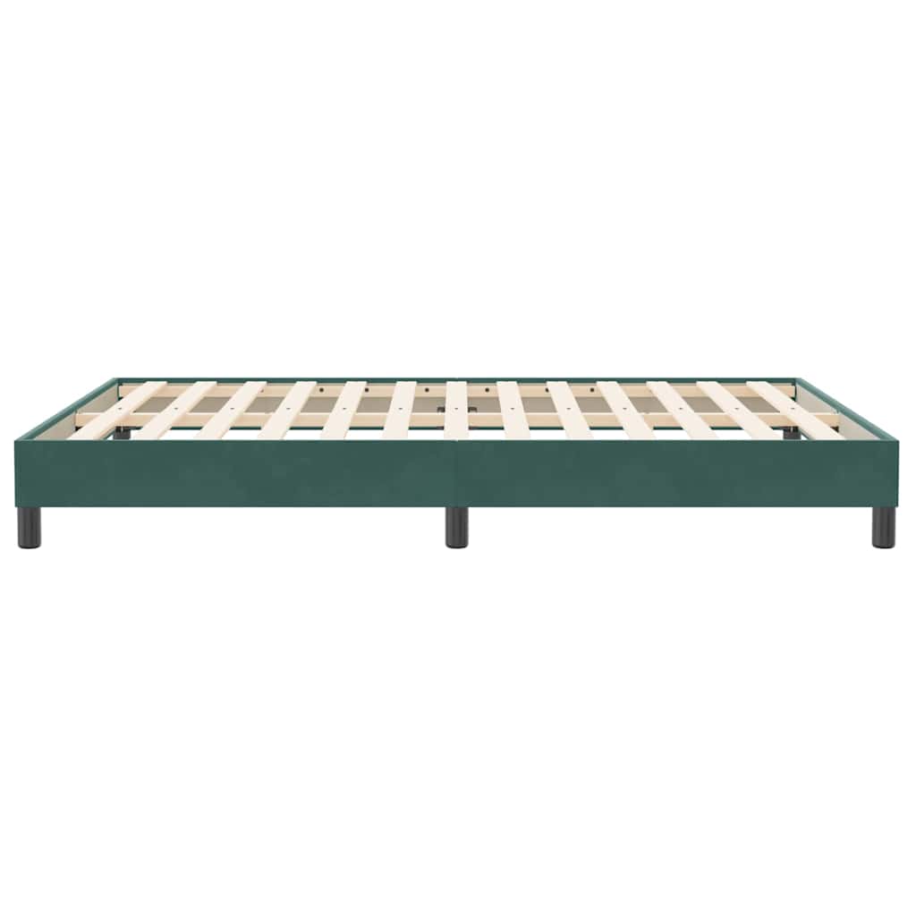 Bedframe zonder matras 140x210 cm fluweel donkergroen is nu te koop bij PeponiXL, paradijselijk wonen!