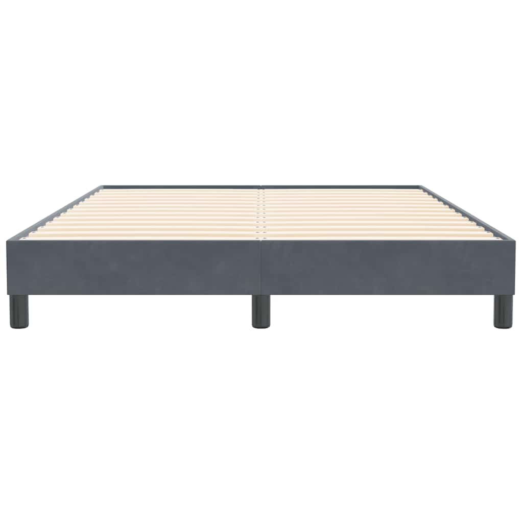 Bedframe zonder matras 160x210 cm fluweel donkergrijs is nu te koop bij PeponiXL, paradijselijk wonen!