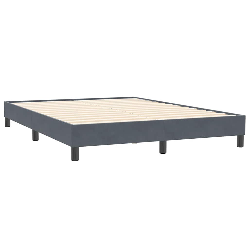 Bedframe zonder matras 160x210 cm fluweel donkergrijs is nu te koop bij PeponiXL, paradijselijk wonen!