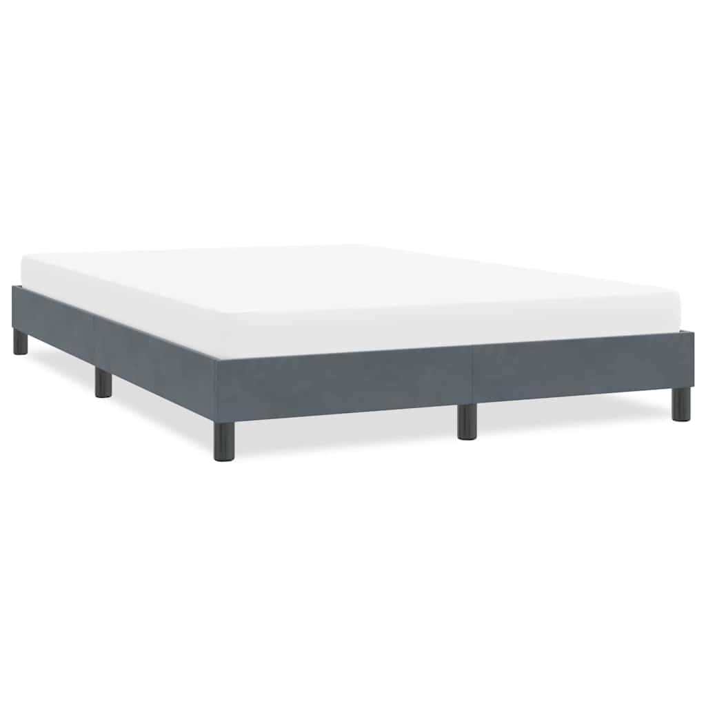 Bedframe zonder matras 160x210 cm fluweel donkergrijs is nu te koop bij PeponiXL, paradijselijk wonen!