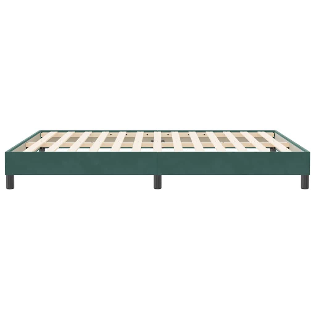 Bedframe zonder matras 160x210 cm fluweel donkergroen is nu te koop bij PeponiXL, paradijselijk wonen!