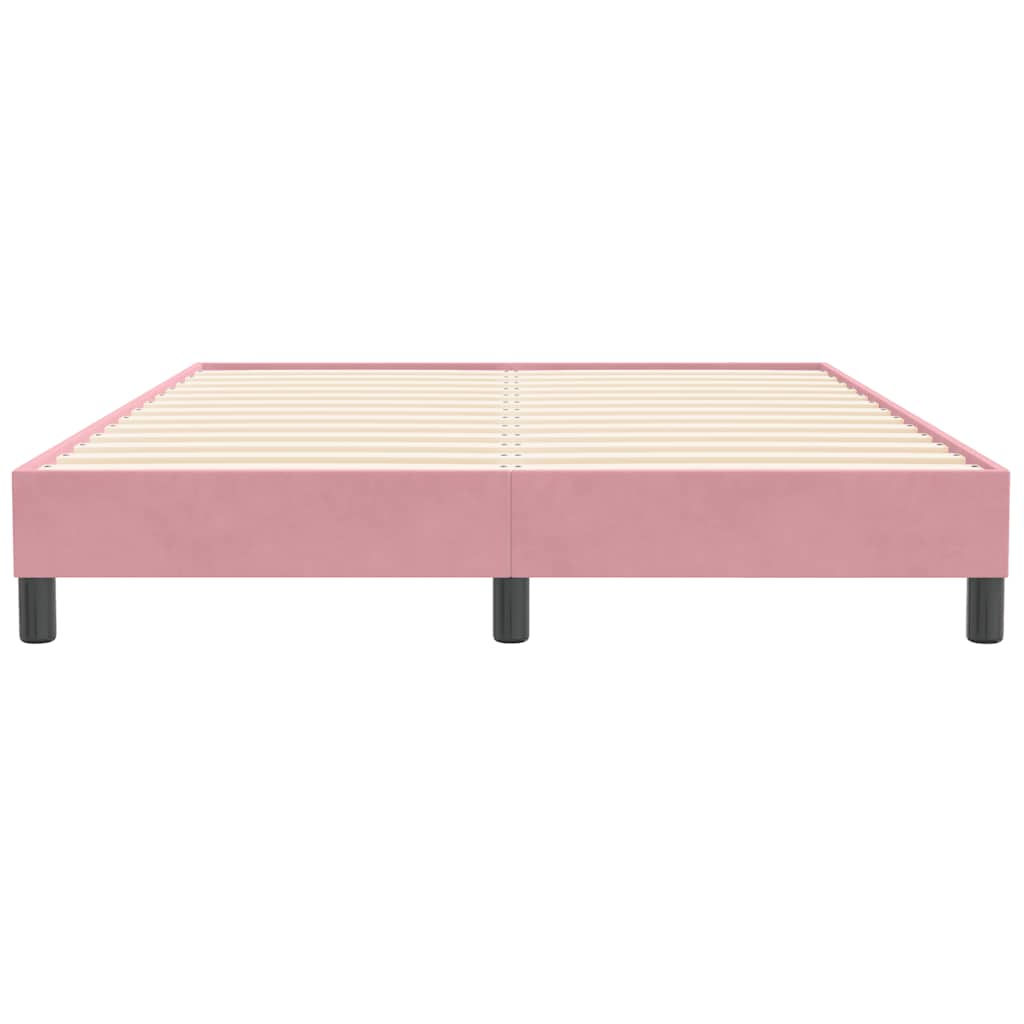 Bedframe zonder matras 160x210 cm fluweel roze is nu te koop bij PeponiXL, paradijselijk wonen!
