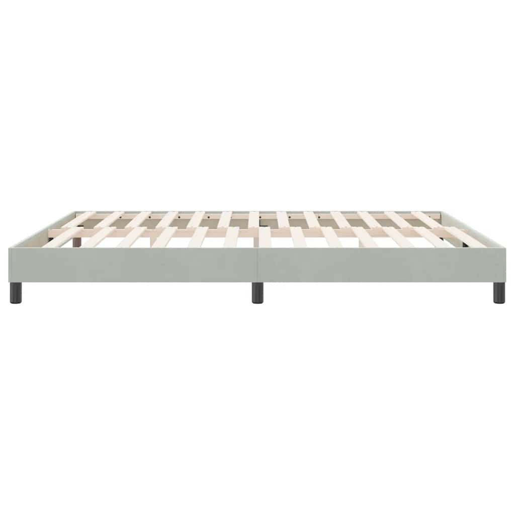 Bedframe zonder matras 180x210 cm fluweel lichtgrijs is nu te koop bij PeponiXL, paradijselijk wonen!