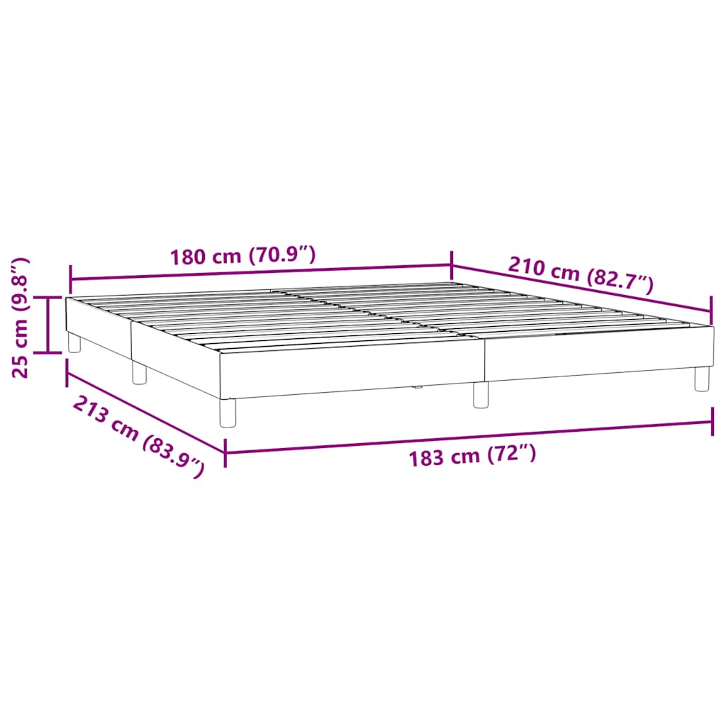 Bedframe zonder matras 180x210 cm fluweel lichtgrijs is nu te koop bij PeponiXL, paradijselijk wonen!