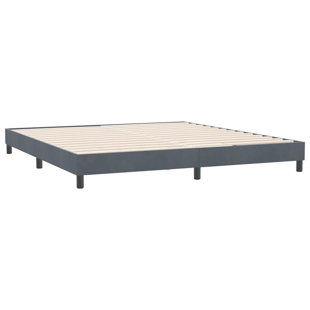 Bedframe zonder matras 180x210 cm fluweel donkergrijs is nu te koop bij PeponiXL, paradijselijk wonen!