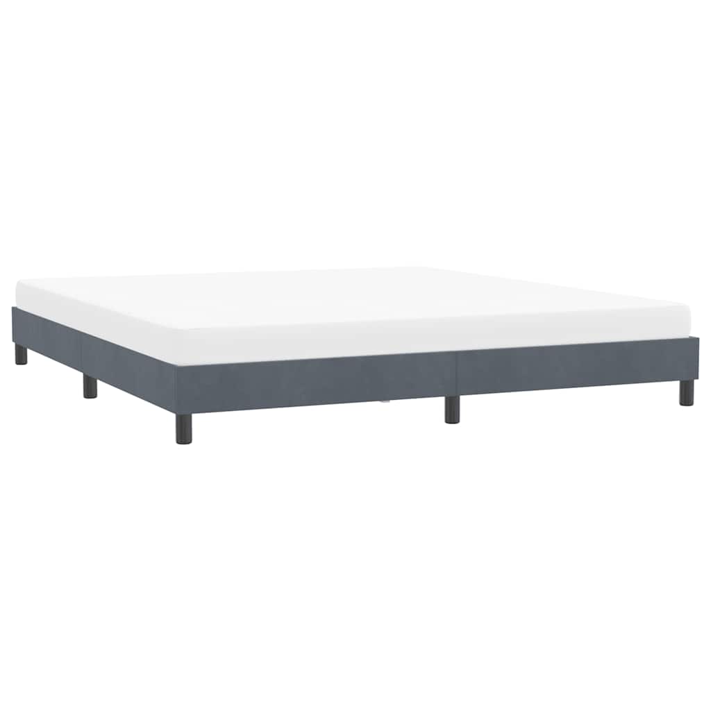 Bedframe zonder matras 180x210 cm fluweel donkergrijs is nu te koop bij PeponiXL, paradijselijk wonen!