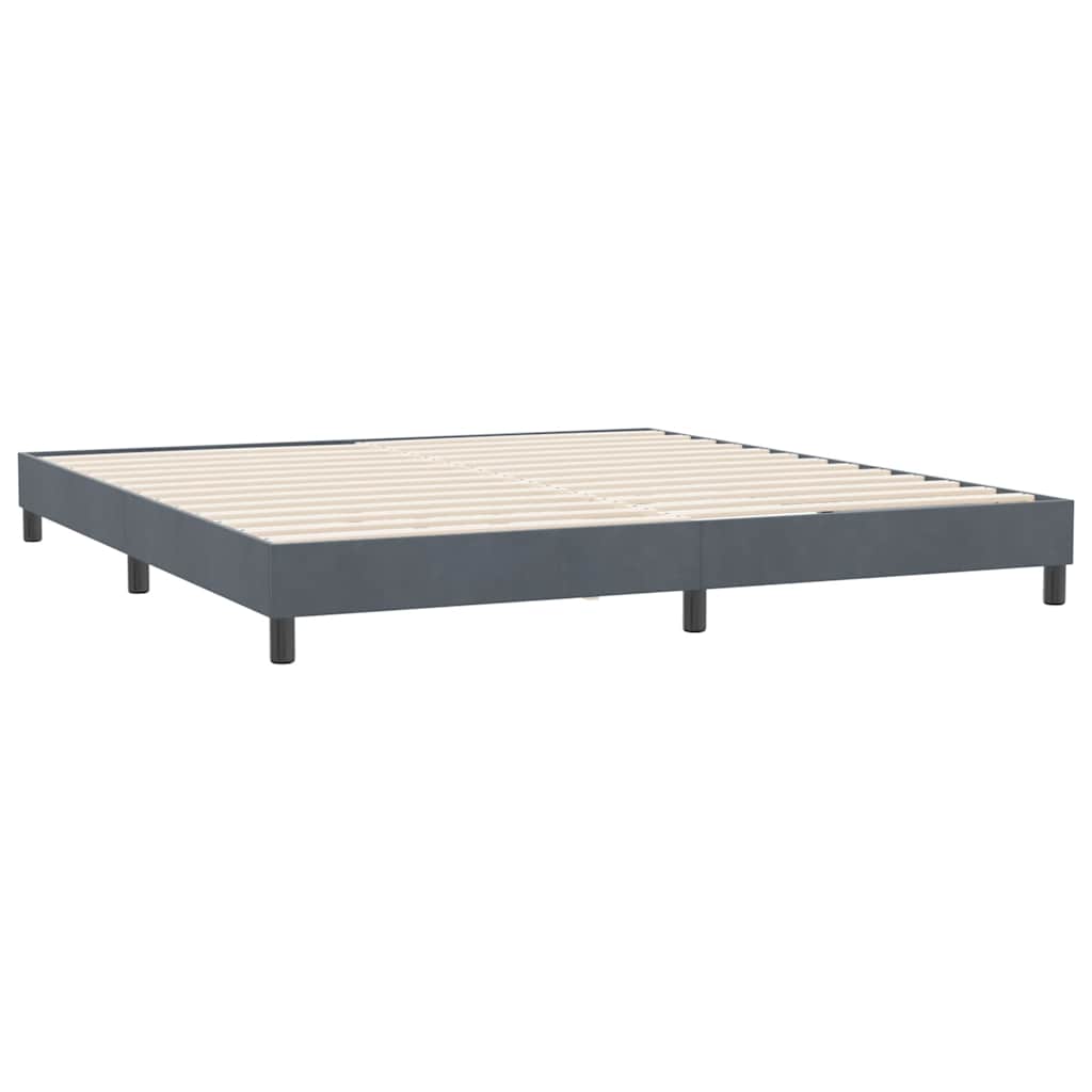Bedframe zonder matras 180x210 cm fluweel donkergrijs is nu te koop bij PeponiXL, paradijselijk wonen!