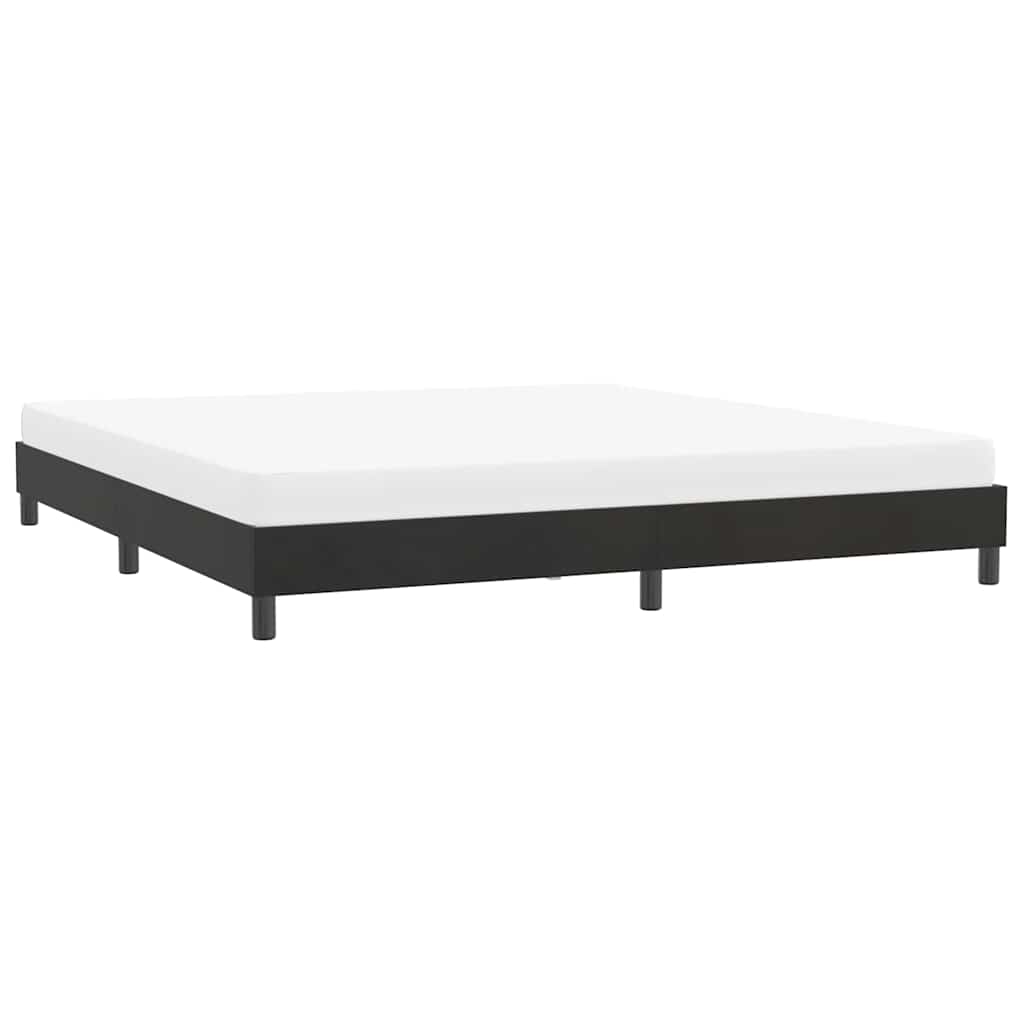 Bedframe zonder matras 180x210 cm fluweel zwart is nu te koop bij PeponiXL, paradijselijk wonen!