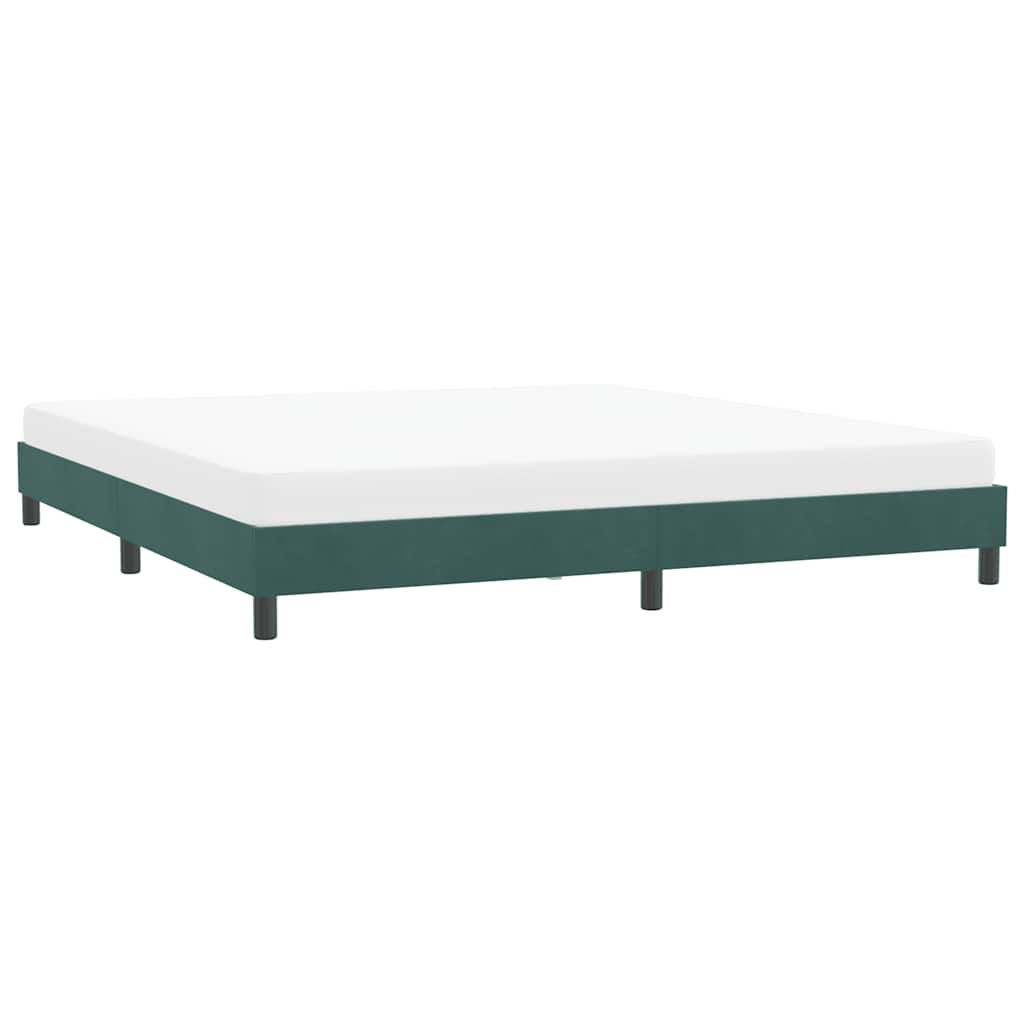 Bedframe zonder matras 180x210 cm fluweel donkergroen is nu te koop bij PeponiXL, paradijselijk wonen!