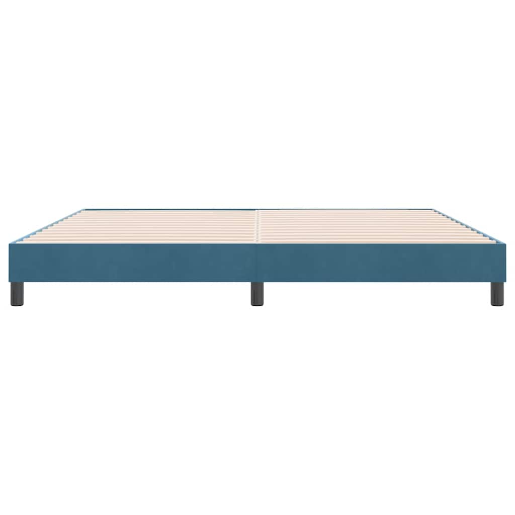 Bedframe zonder matras 180x210 cm fluweel donkerblauw is nu te koop bij PeponiXL, paradijselijk wonen!