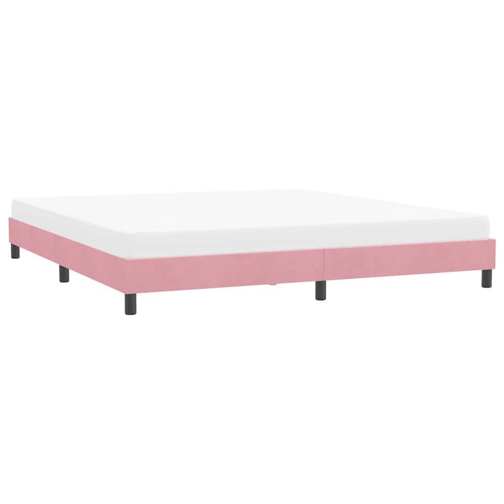 Bedframe zonder matras 180x210 cm fluweel roze is nu te koop bij PeponiXL, paradijselijk wonen!