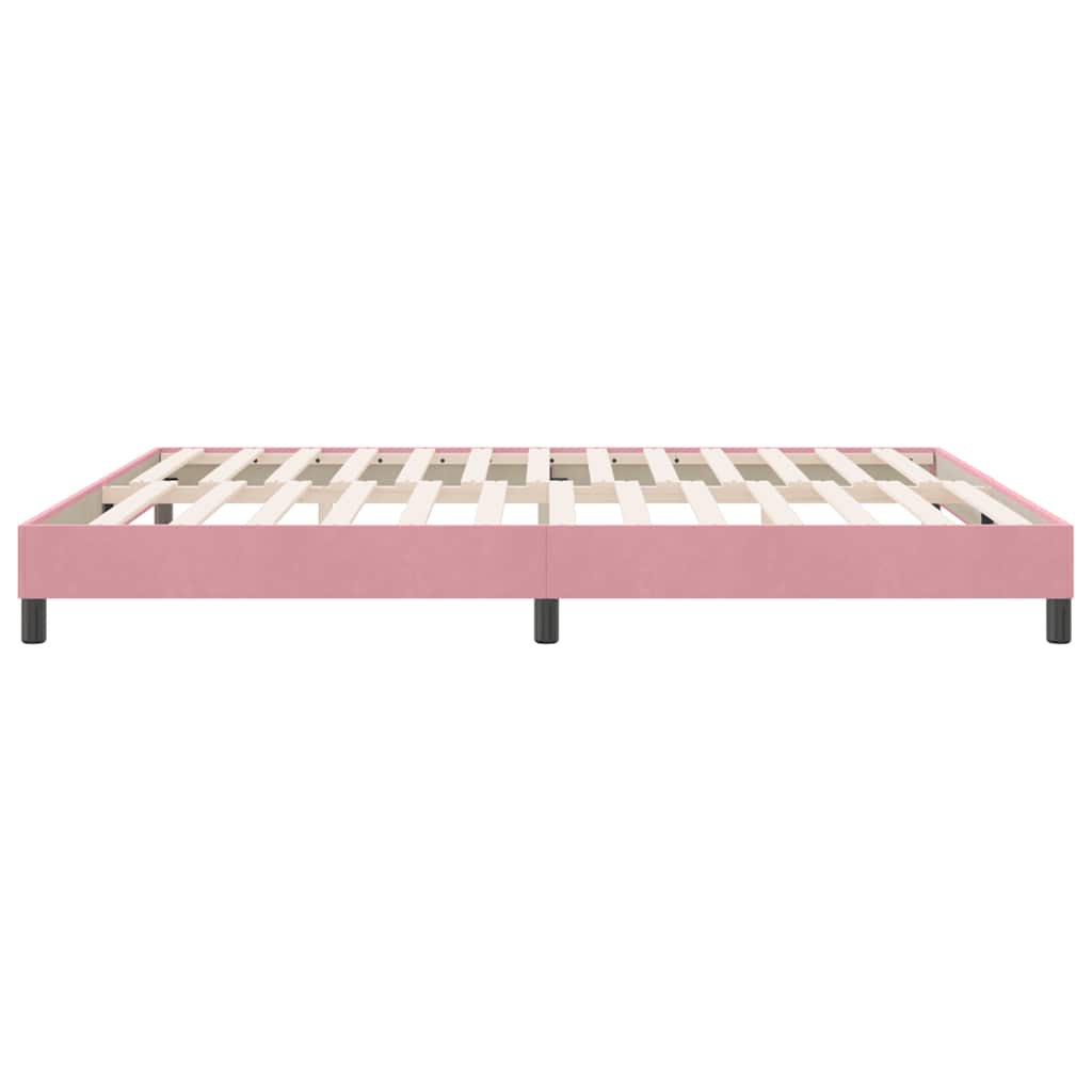 Bedframe zonder matras 180x210 cm fluweel roze is nu te koop bij PeponiXL, paradijselijk wonen!