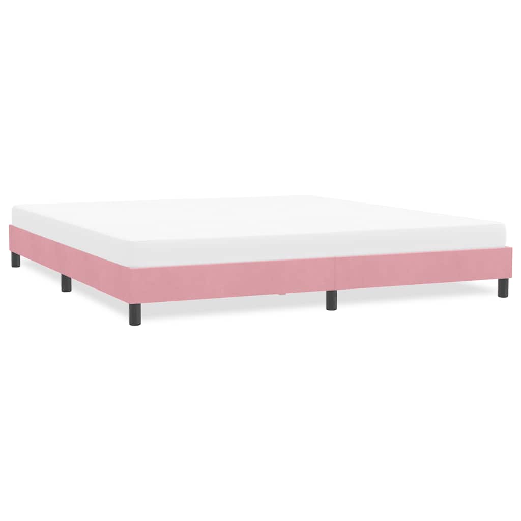 Bedframe zonder matras 180x210 cm fluweel roze is nu te koop bij PeponiXL, paradijselijk wonen!