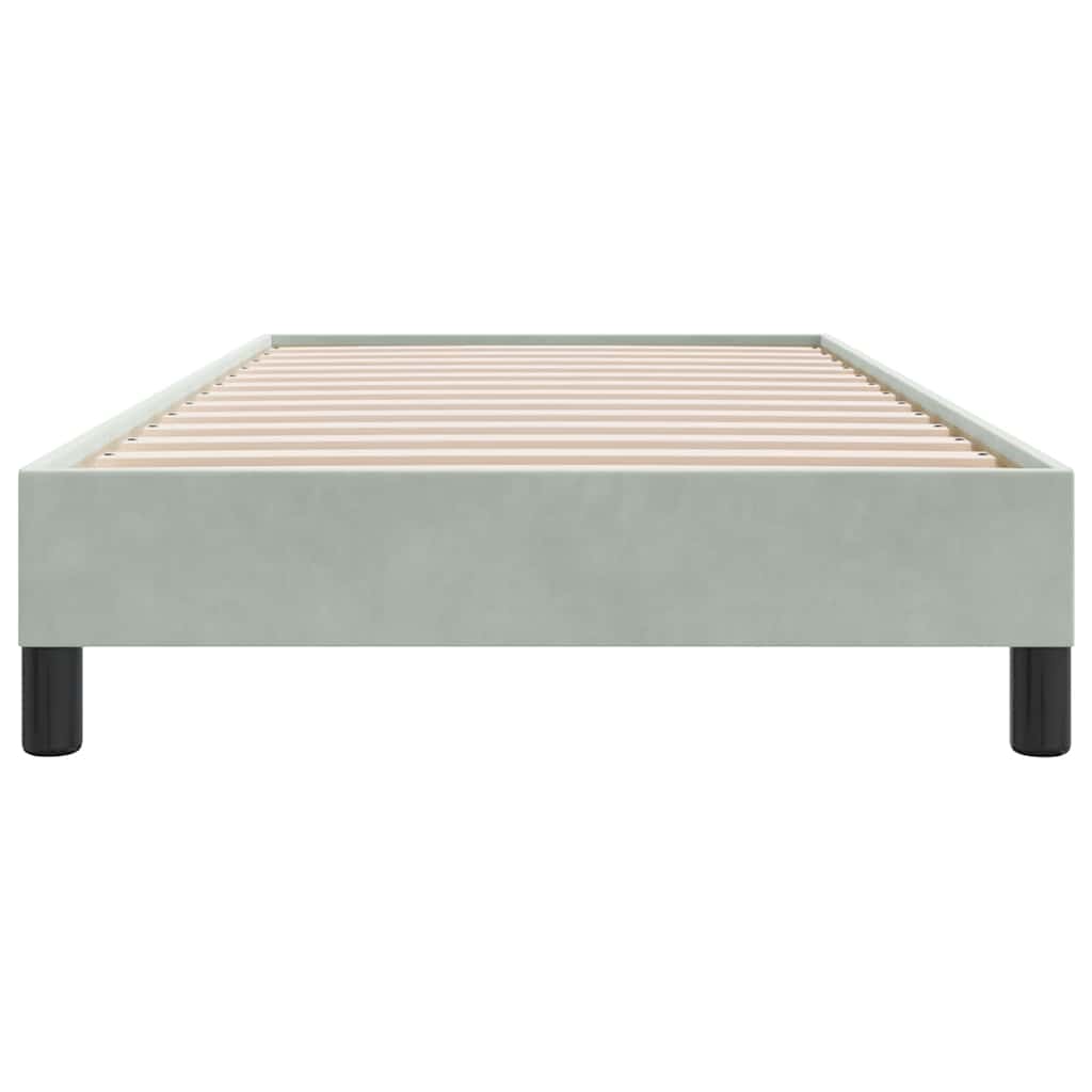 Bedframe zonder matras 80x220 cm fluweel lichtgrijs is nu te koop bij PeponiXL, paradijselijk wonen!
