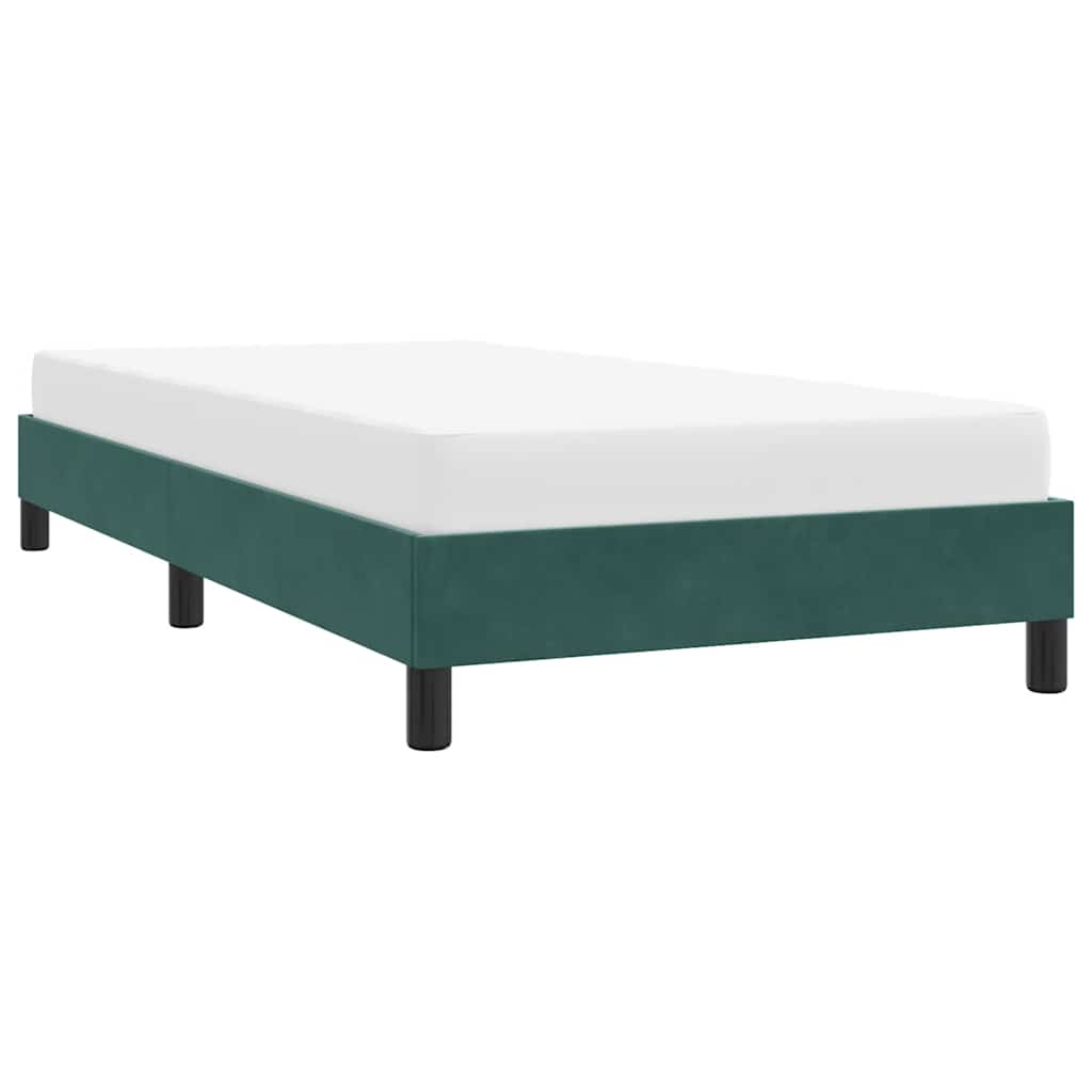Bedframe zonder matras 80x220 cm fluweel donkergroen is nu te koop bij PeponiXL, paradijselijk wonen!