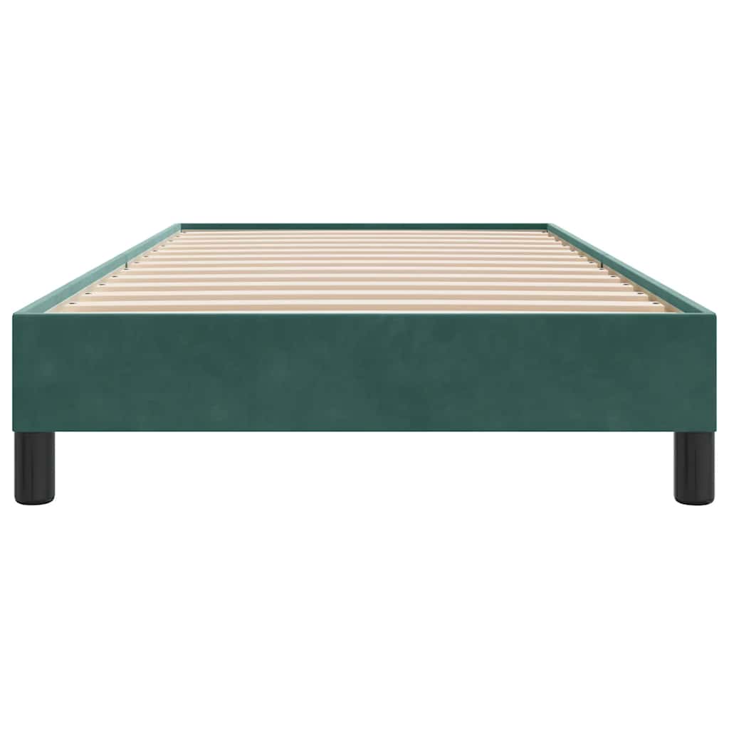 Bedframe zonder matras 80x220 cm fluweel donkergroen is nu te koop bij PeponiXL, paradijselijk wonen!